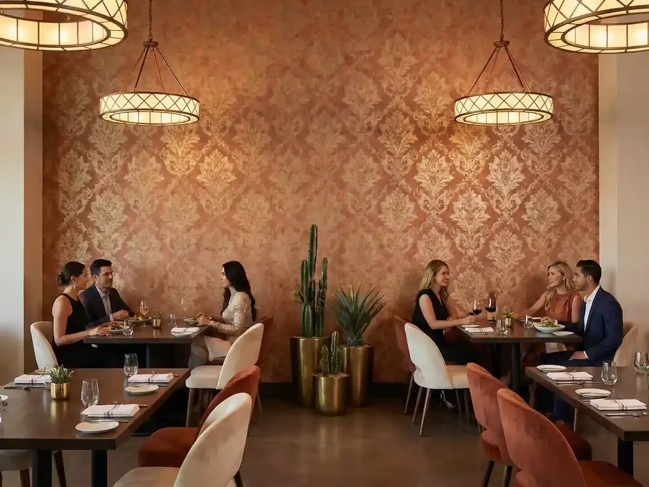 Commercial vinyl wallcovering install for a Las Vegas property
